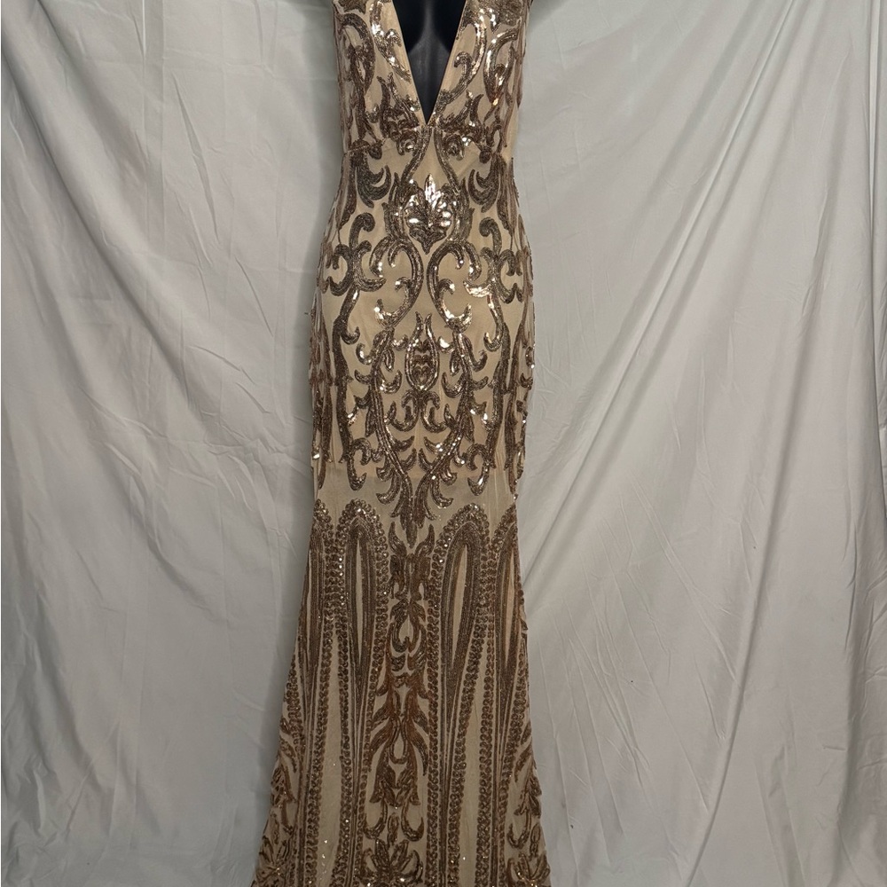 Elegant Sequin Evening Gown